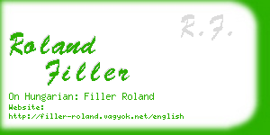 roland filler business card